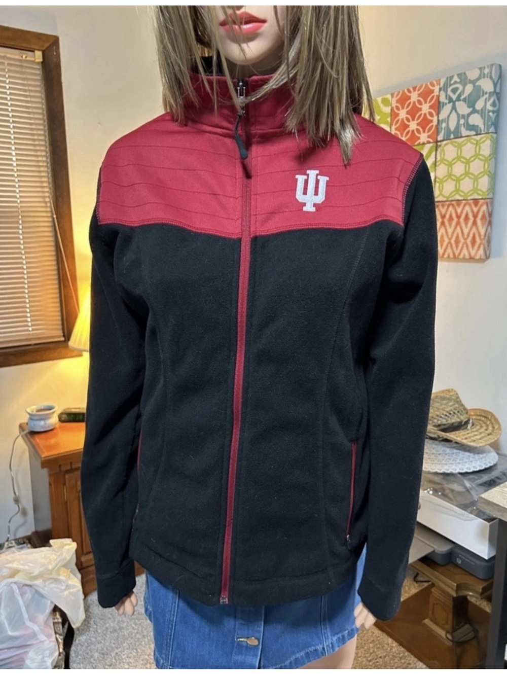 Campus Heritage Black and Red Full-Zip Fleece Jacket